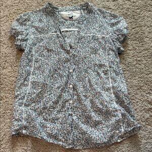 Floral Button-Up Blouse